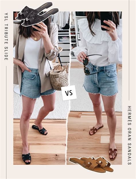 hermes vs ysl sandals|YSL Tribute Slide vs. Hermès Oran Sandals .